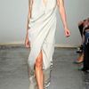 Donna Karan New York Halter Draped Evening Gown in Beige (natural) - Lyst