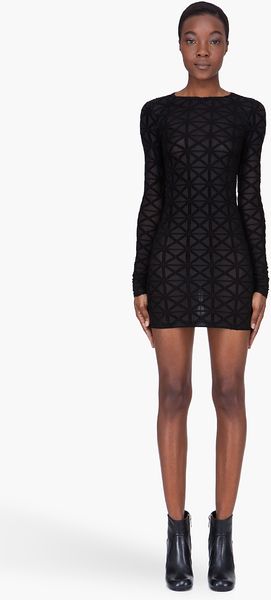 Gareth Pugh Black Embroidered Dress - Lyst