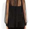 Gucci Pailletteembellished Tulle Blouse in Black - Lyst