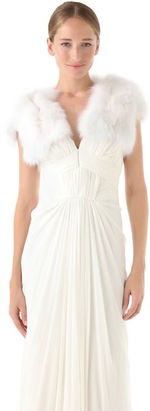 J. Mendel Cropped Fur Bolero - Lyst