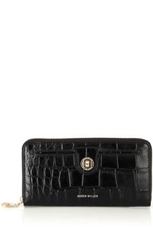 Karen Millen Croc Collection Purse - Lyst