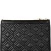 Karen Millen Quilted Collection Zip Top Purse in Black - Lyst