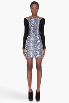 Pierre Balmain Charcoal Snakeskin Print Dress - Lyst
