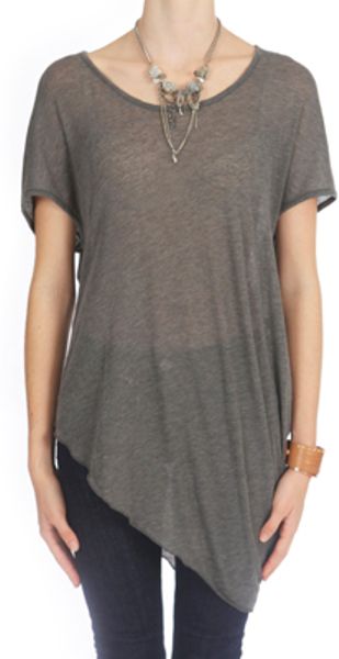 Rag & Bone Maya Top  in Gray (grey) - Lyst