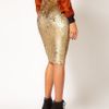 River Island Tula Baroque Velvet Pencil Skirt in Animal (gold) - Lyst