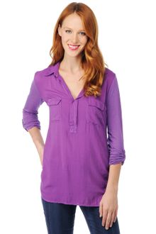 Splendid 34 Sleeve Shirting Top - Lyst