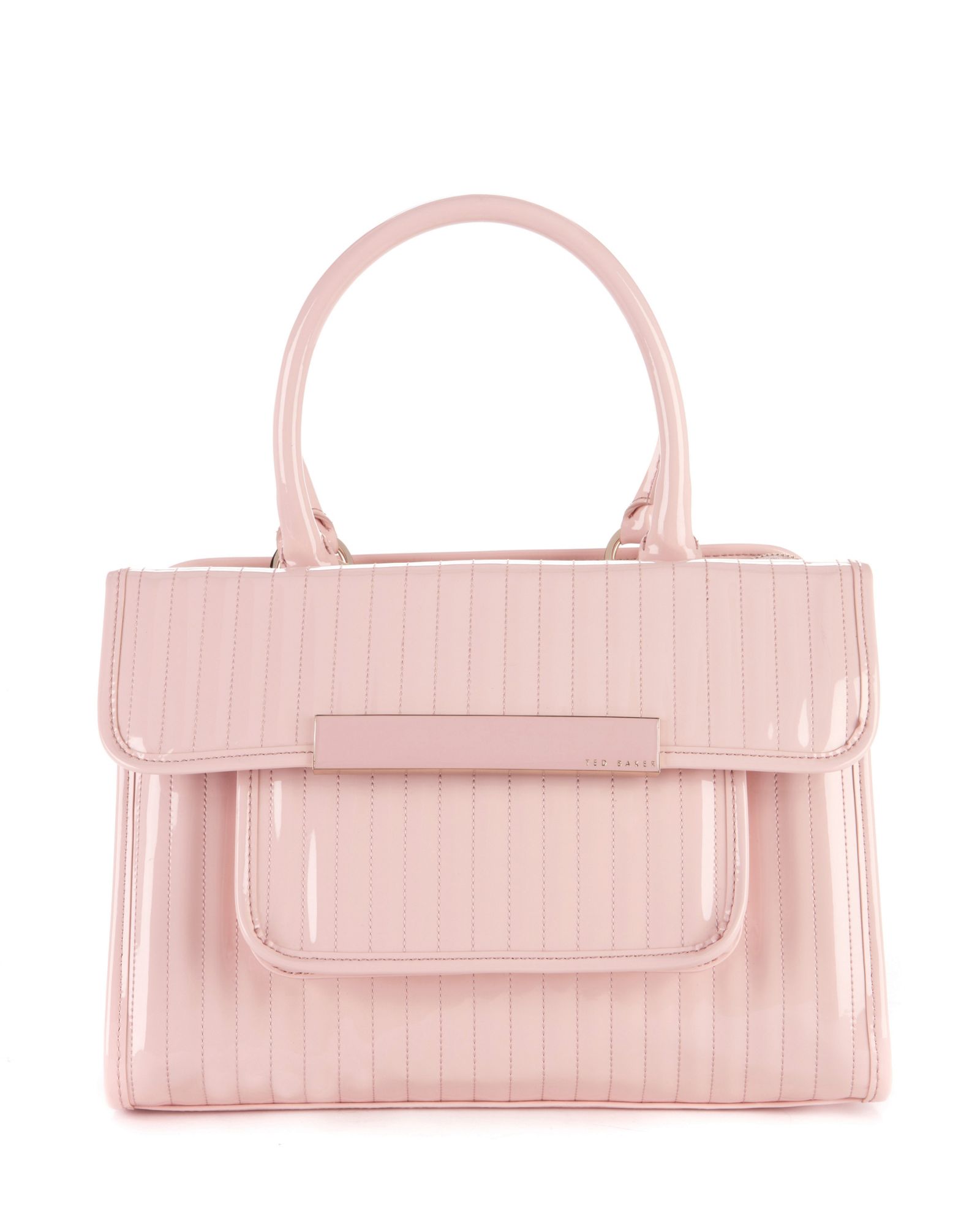 Ted Baker Mardun Patent Quilted Tote Bag In Pink Lyst