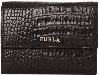 Furla Classic Croc Medium Flapover Purse - Lyst