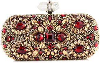 Marchesa Crystal Embroidered Clutch - Lyst