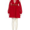 Topshop Lace Insert Dress By Rare in Red (oxblood) - Lyst