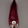 Tory Burch Quinn Ballet Flat in Purple (bordeaux) - Lyst