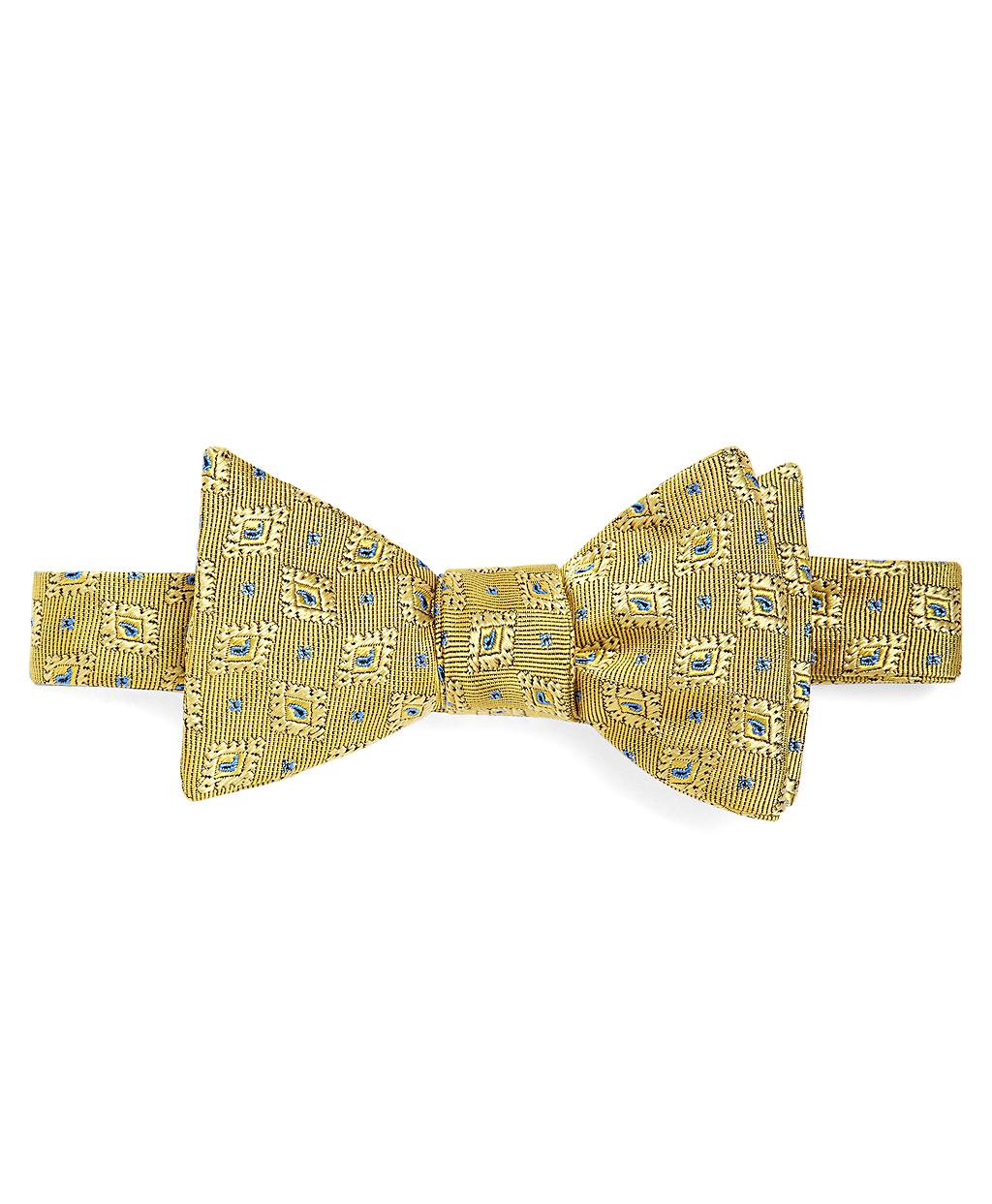 Brooks Brothers Tonal Tossed Diamond Bow Tie in Yellow for Men (gold