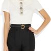 Dolce & Gabbana Engravedbuckle Leather Belt in Black - Lyst