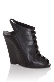 Narciso Rodriguez Black Monotone Laces Slingback Bootie - Lyst