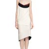 Narciso Rodriguez Ivory And Black Poly Drape Dress in White (ivory/black) - Lyst