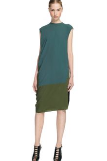 Narciso Rodriguez Malachite And Moss Washed Crepe Dress - Lyst