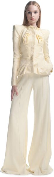 Zac Posen Arome Yellow Collarless Dinner Jacket in Yellow (arome yellow) - Lyst