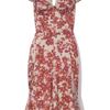 Zac Posen Hibiscus Printed Chiffon Cocktail Dress in Red (hibiscus print) - Lyst