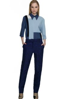 3.1 Phillip Lim Viscose Cotton Leopard Jacquard Cropped Pencil Trouser - Lyst