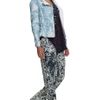 3.1 Phillip Lim Floral Relief Printed Corded Motorcycle Jacket in Floral (sky blue) - Lyst