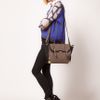 Asos Metal Corner Satchel in Brown (blackmink) - Lyst