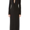 Calvin Klein Long Sleeve Jersey Gown in Black - Lyst