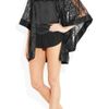 Kiki De Montparnasse Amour Satintrimmed Chantilly Lace Kimono in Black - Lyst