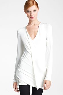 Donna Karan New York Collection Draped Jersey Top - Lyst