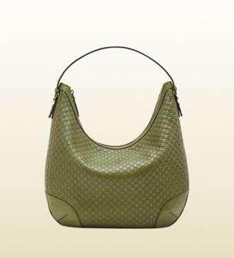Gucci Gucci Nice Green Microguccissima Hobo - Lyst