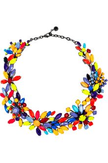 Tom Binns Riri Painted Swarovski Crystal Necklace - Lyst