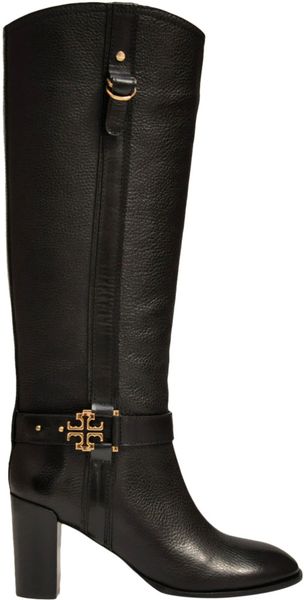 Tory Burch Elina Leather Boots in Brown - Lyst