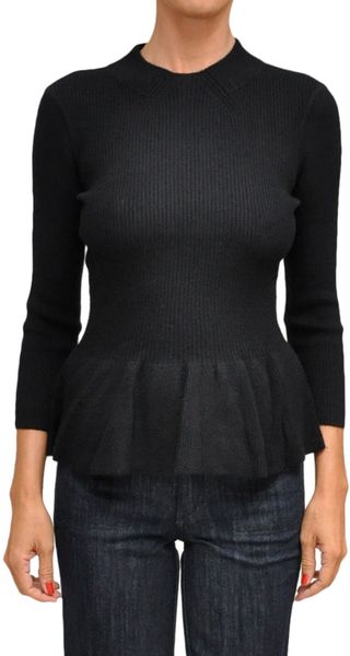 Tory Burch Woolen Madeline Pull in Black - Lyst