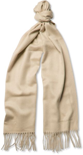 Turnbull & Asser Brushed Cashmere Scarf - Lyst