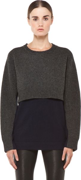 Acne Hurst Knit Sweater in Grey Melange in Gray (grey melange) - Lyst
