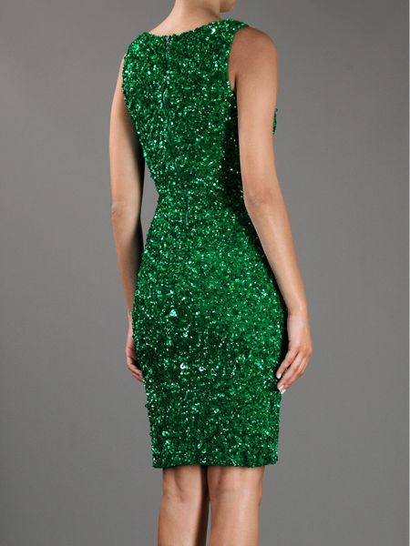 alice and olivia green gown