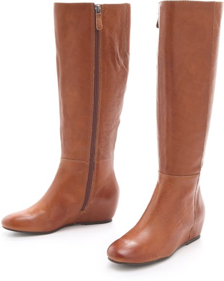 cognac thigh high boots