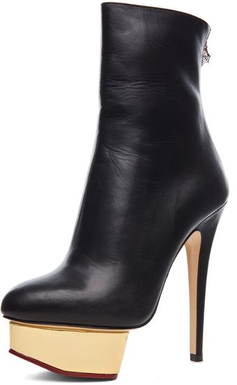 Charlotte Olympia Lucinda Signature Island Platform Bootie in Black - Lyst