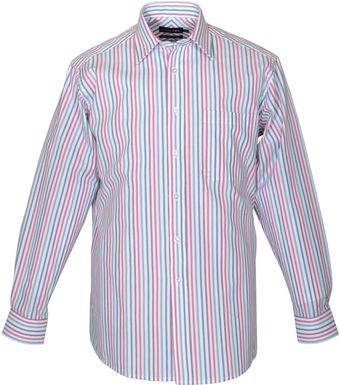 Double Two Long Sleeve Cotton Stripe Formal Shirt - Lyst
