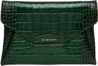 Givenchy Anitgona Croc Envelope Clutch - Lyst