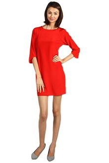Tibi Solid Silk Shift Dress - Lyst
