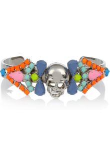 Tom Binns Rainbows End Painted Swarovski Crystal Skull Cuff - Lyst