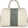 Victoria Beckham The Soft Victoria Leather and Watersnake Tote in White (forest) - Lyst