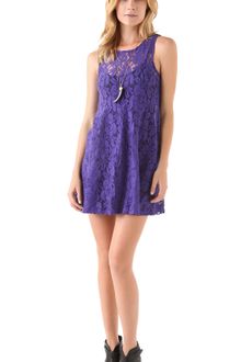 Free People Miles Of Lace Tank Dress - Lyst