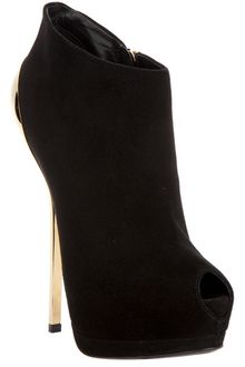 Giuseppe Zanotti Metallic Stiletto Bootie - Lyst