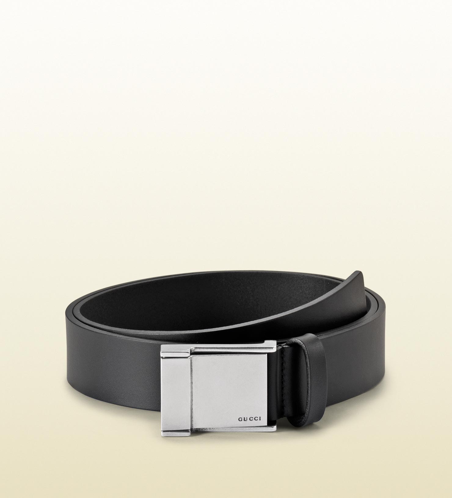 Gucci Belt with Rectangular Latch Buckle in Black for Men | Lyst