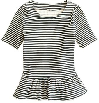 J.Crew Peplum Stripe Top - Lyst
