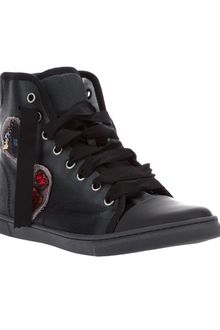 Lanvin Embellished High Top Trainer - Lyst