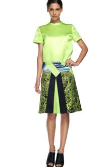 Proenza Schouler Ss Ocean Scene Print Diamond Inverted Pleat Skirt - Lyst