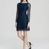 Shoshanna  Minka Long Sleeve Lace Dress in Blue (dark teal) - Lyst