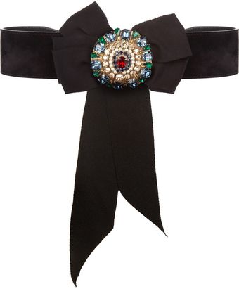 Temperley London Regal Suede and Crystal Belt - Lyst